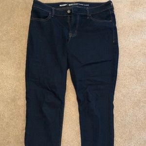 Dark wash skinny jeans